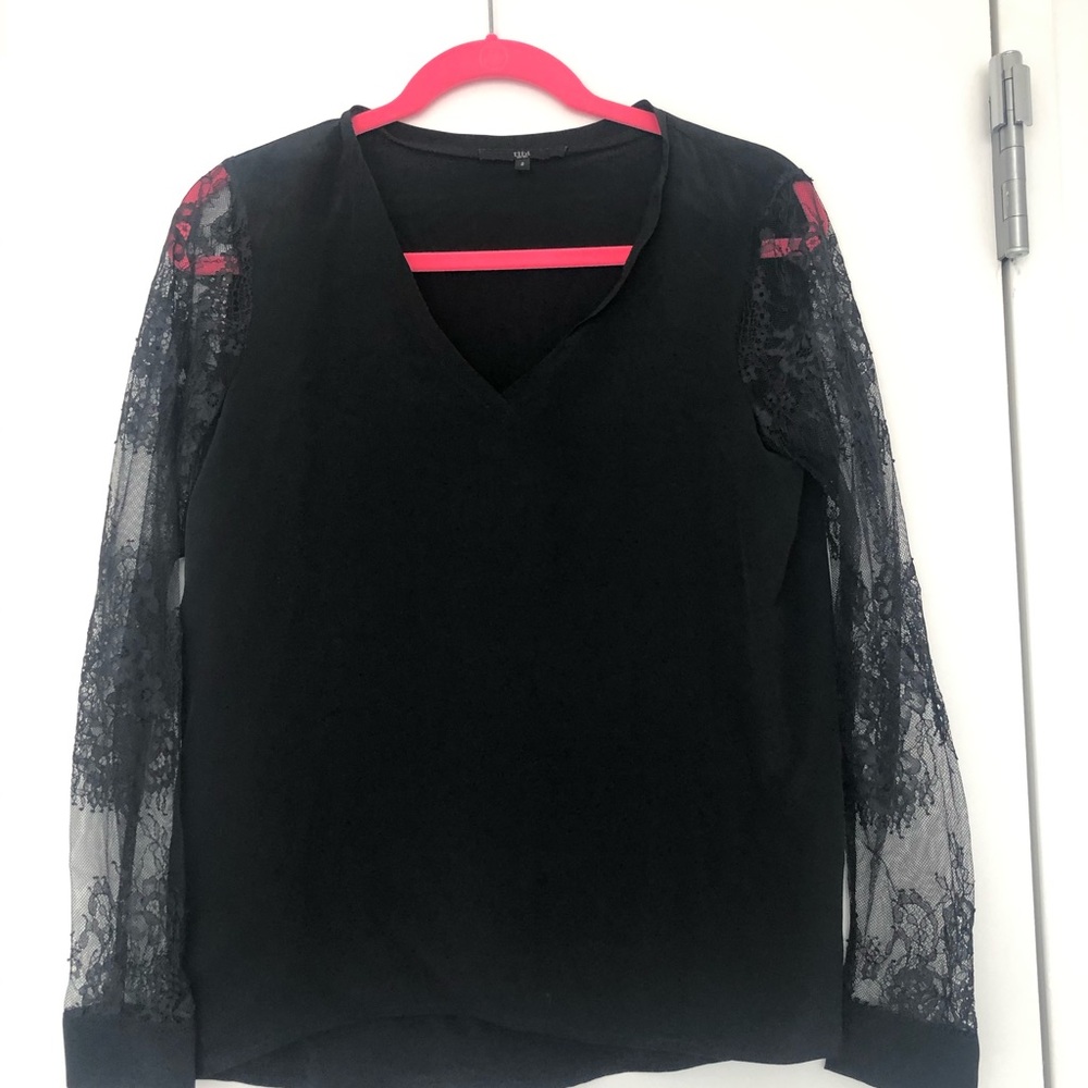 Lace Sleeved Tibi Top